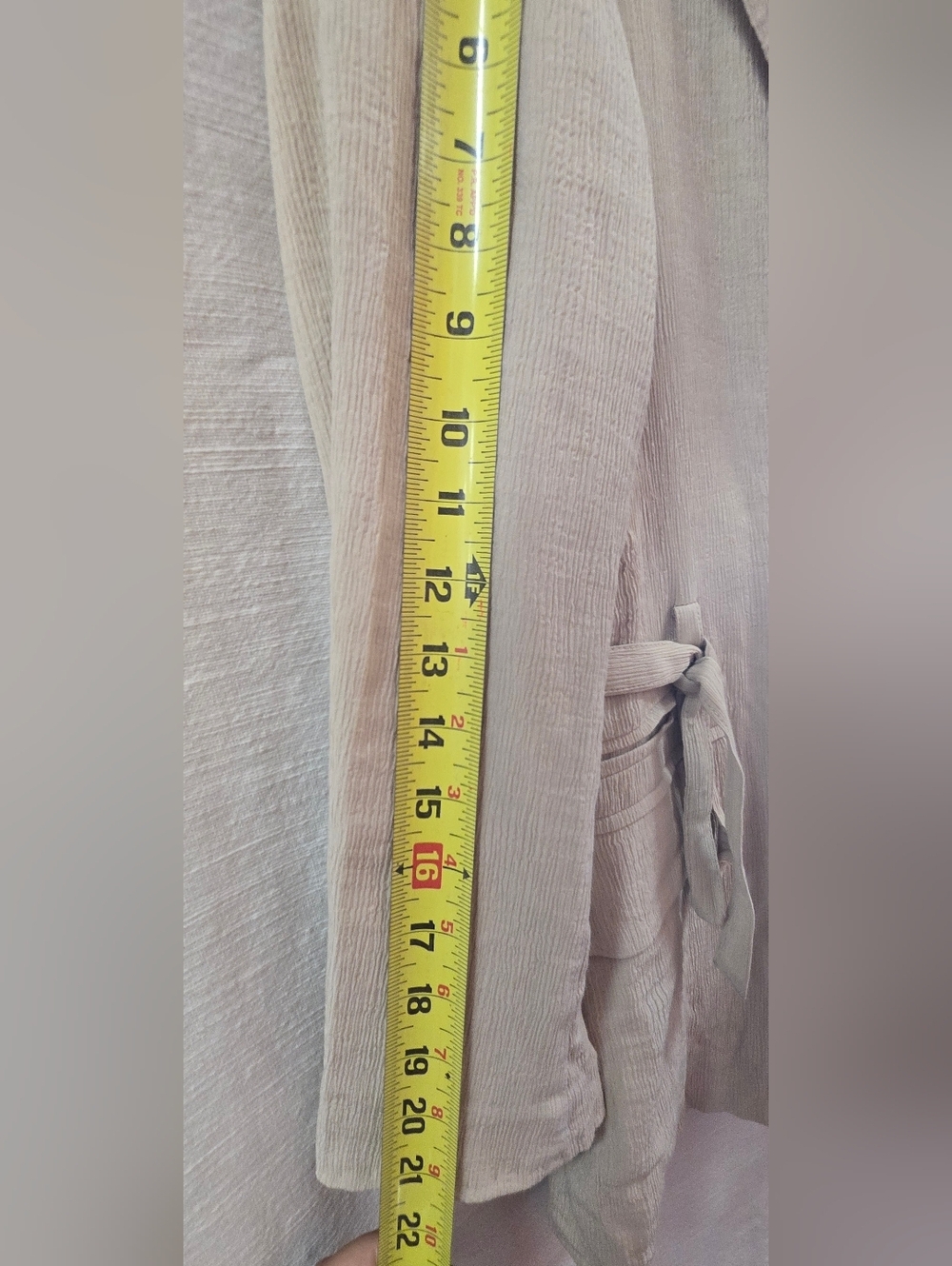 Bagatelle Beige Blazer with Belted Waist - Picture 9 of 10